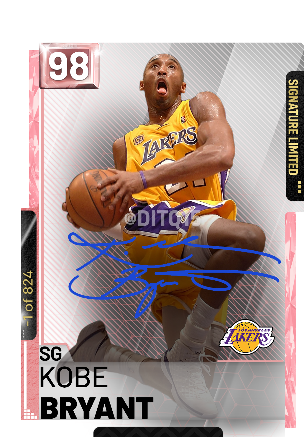 Kobe Bryant Signature Series Promo/cards - Shoot Basketball Clipart (1381x1618), Png Download