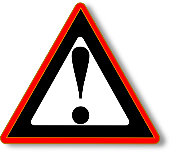 Original Png Clip Art File Red Black Warning Svg Images Transparent Png (600x532), Png Download