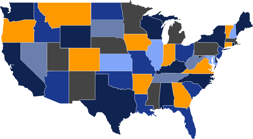 Usa Map Ke Andrews - Recreational Weed States November 2016 Clipart (1096x780), Png Download