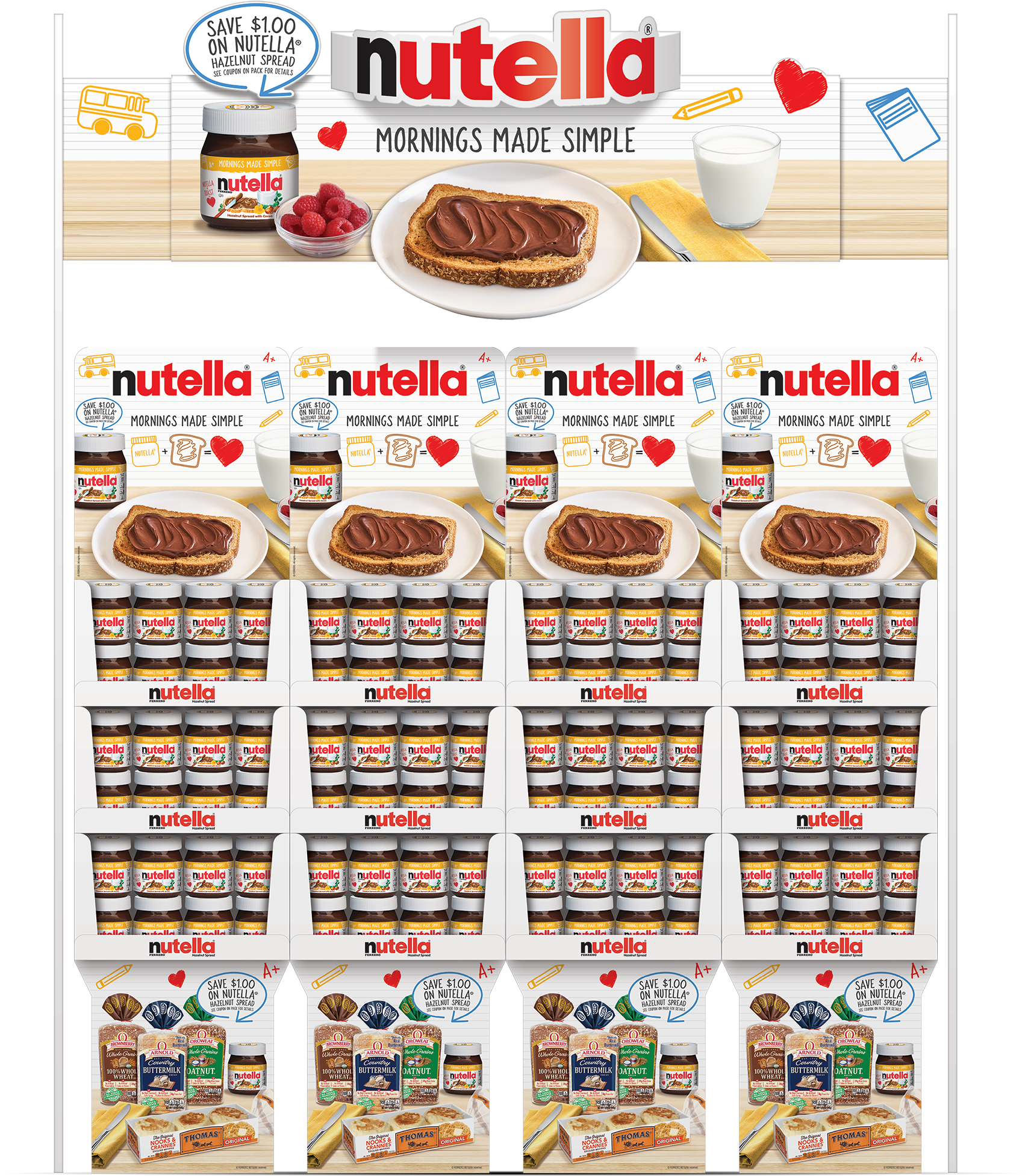 D20 0816ph09 Nut 13oz Bts Epndblehdr Thtrdsply - Nutella Clipart (1716x2000), Png Download