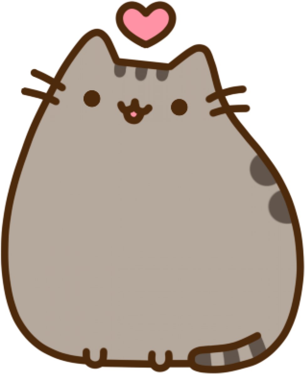 Pusheen Cat Png - Pusheen Cat With Heart Clipart (973x1193), Png Download