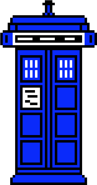 Tardis - Easy Pixel Art Minecraft Clipart (420x760), Png Download