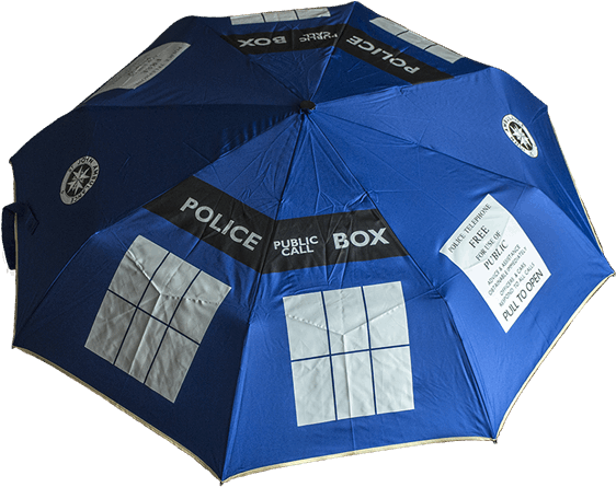 Tardis Folding Umbrella - Tardis Clipart (600x600), Png Download