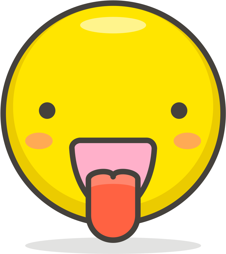 038 Face With Tongue - Wow Face Emoji Png Clipart (1024x1024), Png Download