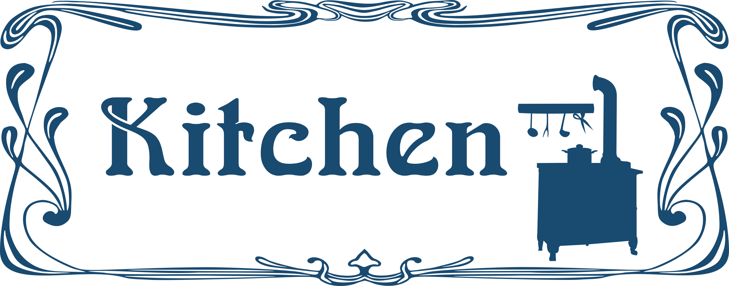 This Free Icons Png Design Of Kitchen Door Sign Clipart (2400x943), Png Download