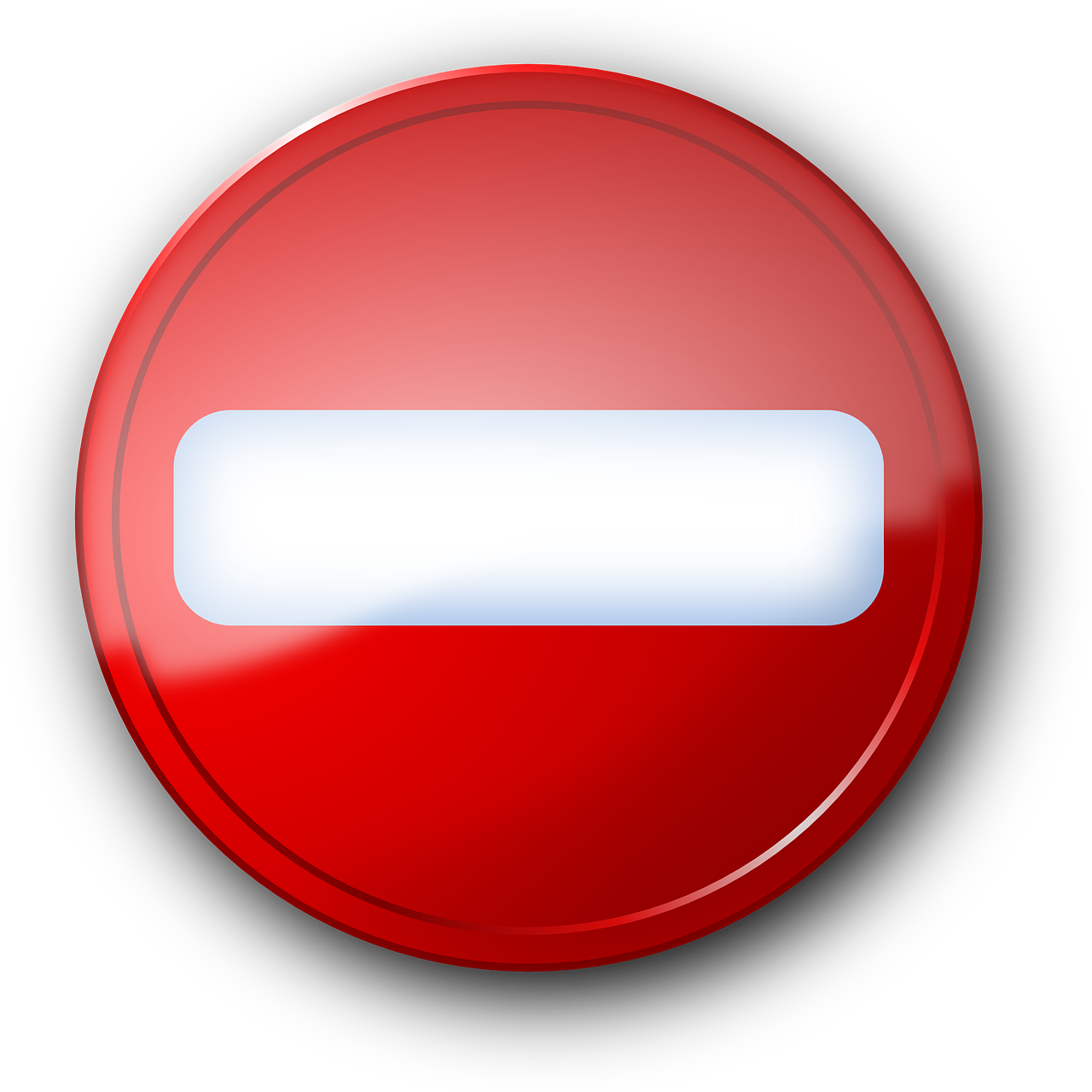 Stop Sign 35069 - No Entry Sign High Resolution Clipart (1280x1280), Png Download