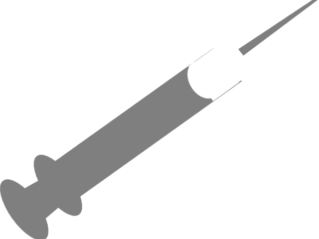 Syringe Clipart Outline - White Syringe Clip Art - Png Download (640x480), Png Download