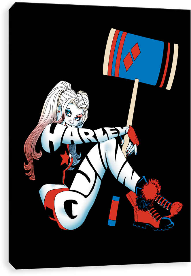 Harley Quinn Vol 6 Black White And Red All Over Clipart (1000x1000), Png Download