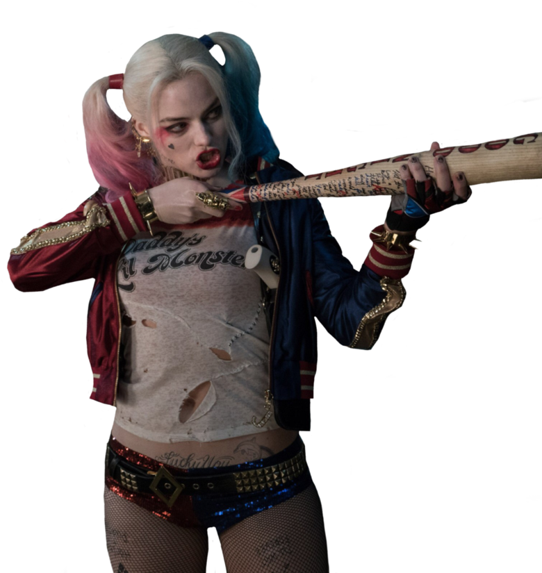 Png Arlequina - Harley Quinn Margot Robbie Clipart (898x889), Png Download