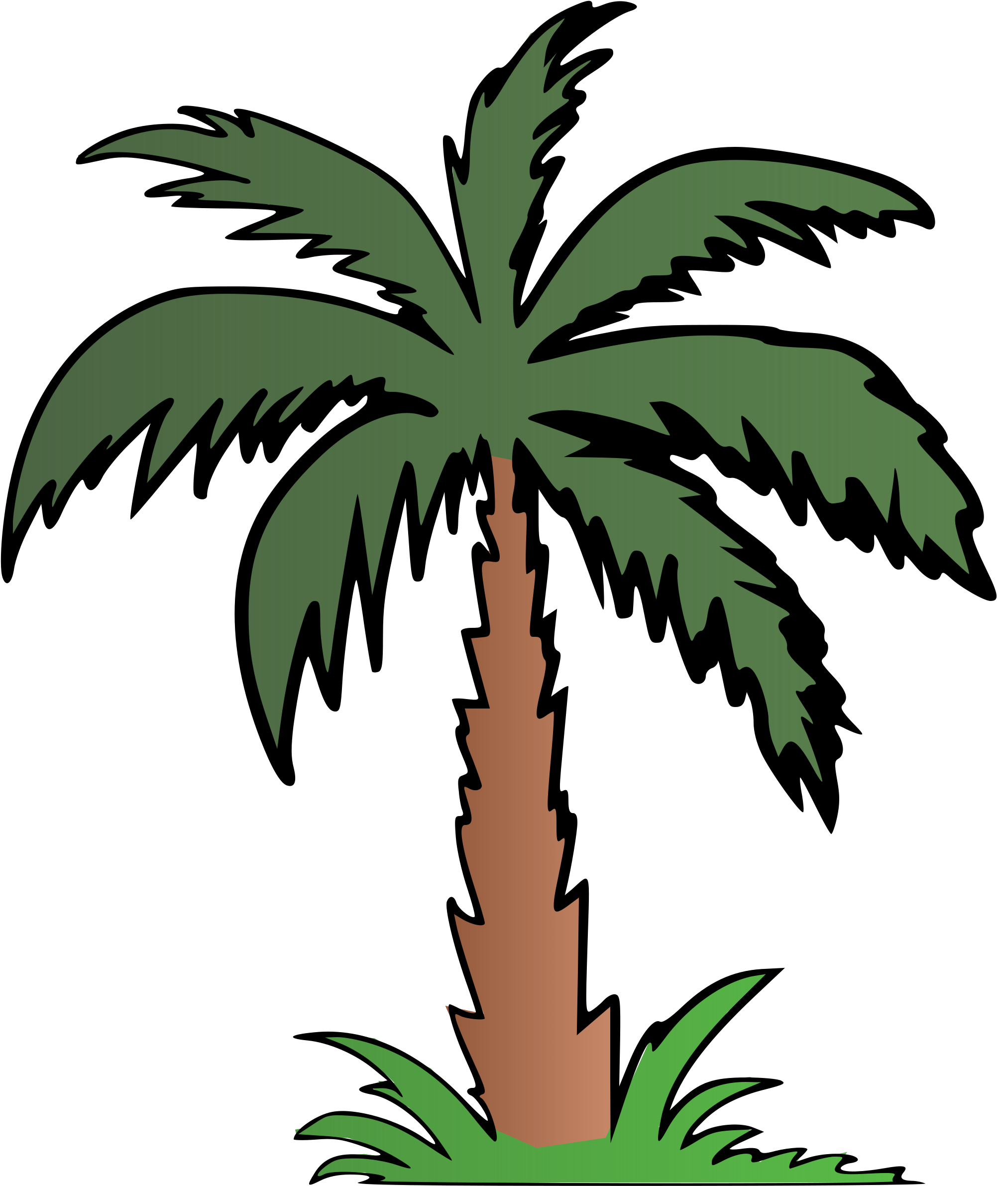 Palm Tree Clipart Terrestrial Plant - Png Download (2003x2382), Png Download
