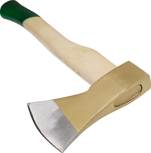 Png Wooden Axe With Green Handle - Axe Wedge Clipart (600x606), Png Download