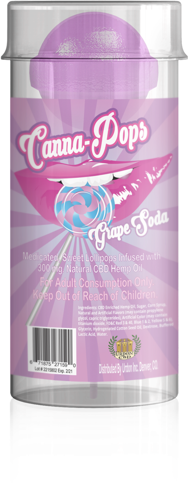 Canna-pops Grape Soda - Poster Clipart (374x960), Png Download
