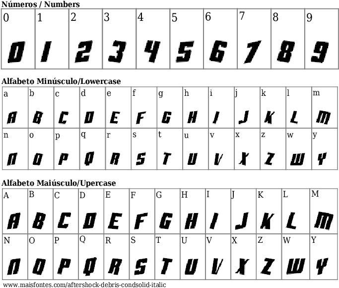 Font Details Aftershock Debris Condsolid Italic - Sans-serif Clipart (689x640), Png Download