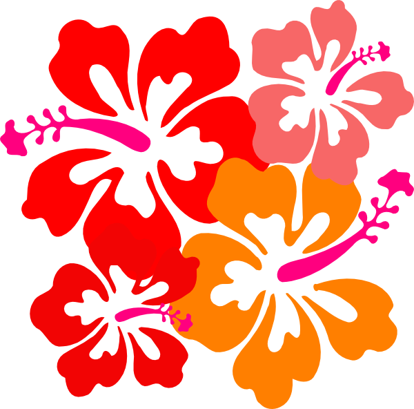 Hibiscus Clipart Jaba - Red Hawaiian Flower Clipart - Png Download (600x592), Png Download