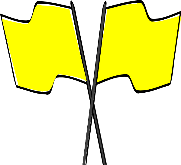 Quantity Of Six Yellow Race Flags With 5/8" - Capture The Flag Clipart - Png Download (599x545), Png Download