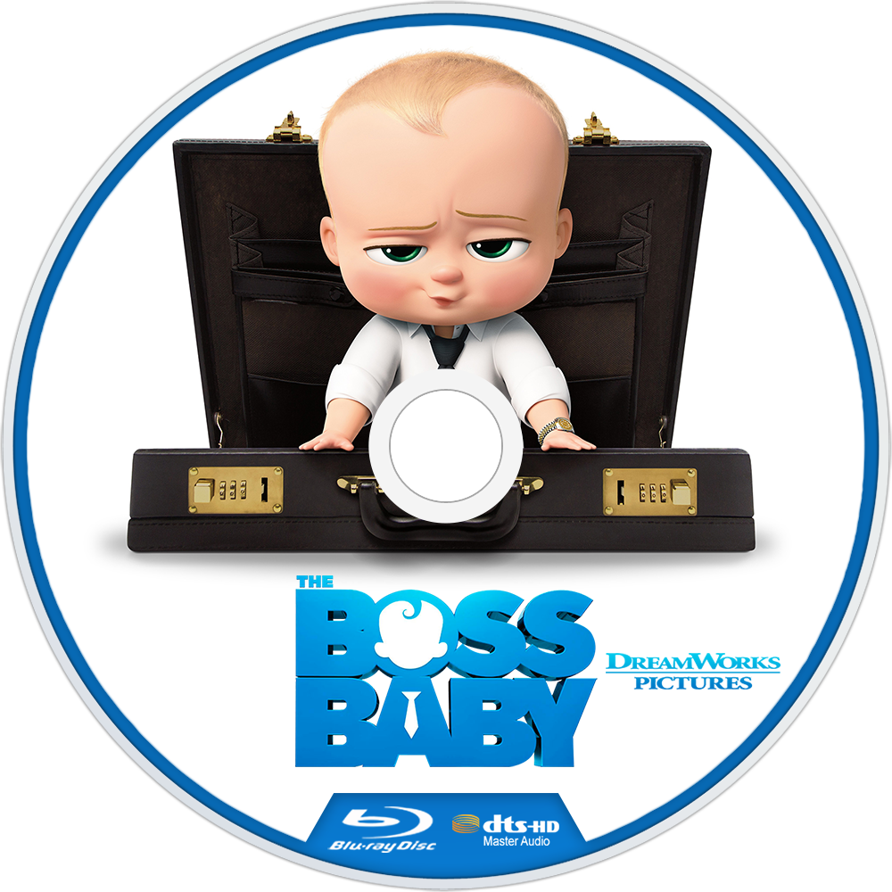 The Boss Baby Bluray Disc Image - Boss Baby Blu Ray Clipart (1000x1000), Png Download