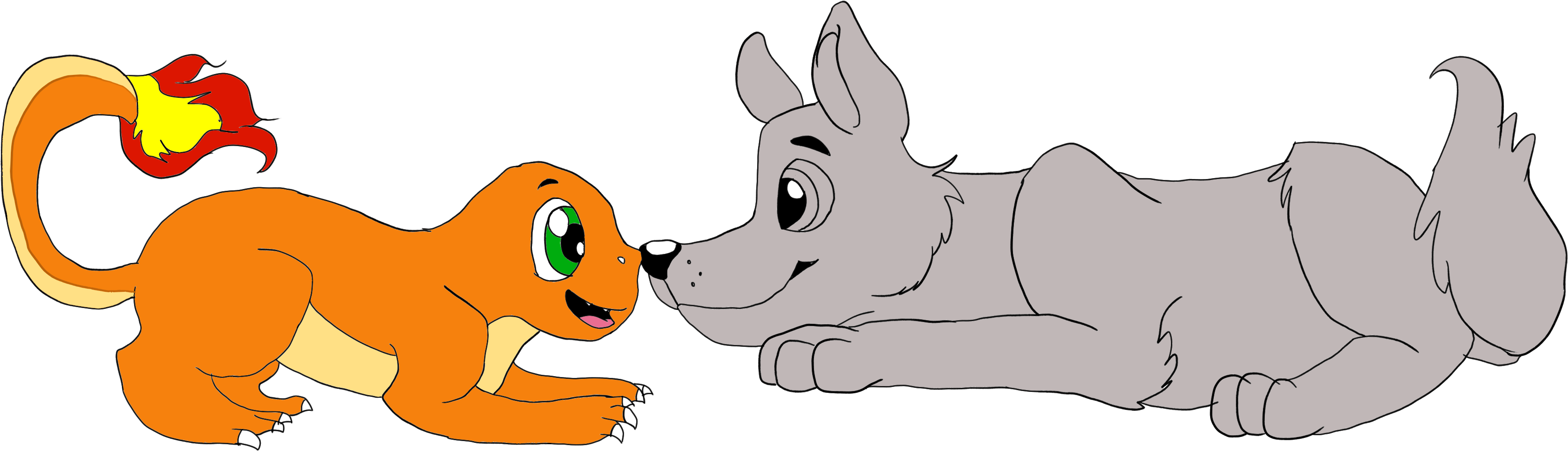 Charmander - Cartoon Clipart (3507x2480), Png Download