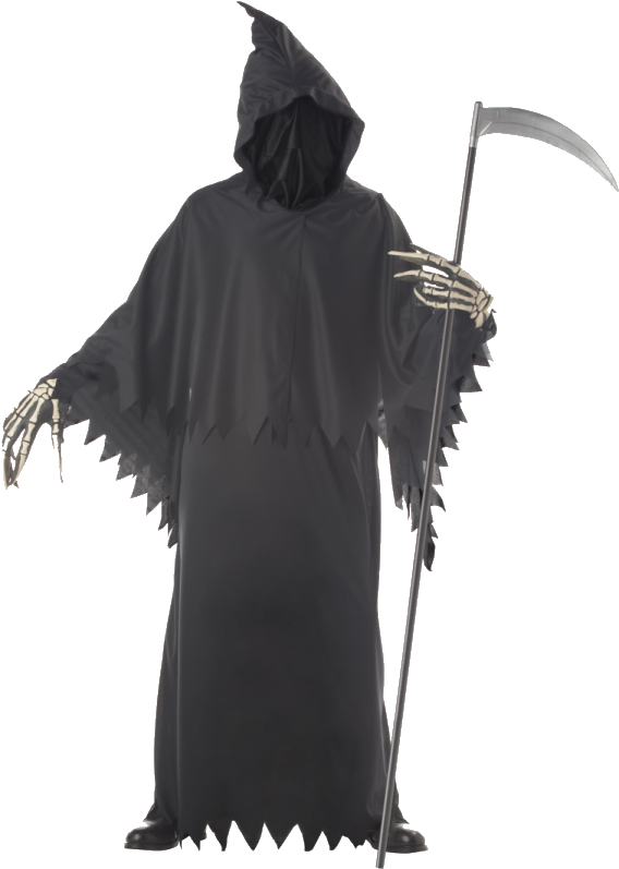 Grim Reaper Halloween Costume Clipart (589x830), Png Download