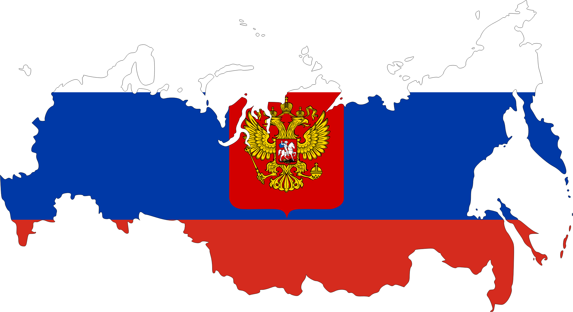 This Free Icons Png Design Of Russia Flag Map Clipart (2244x1224), Png Download