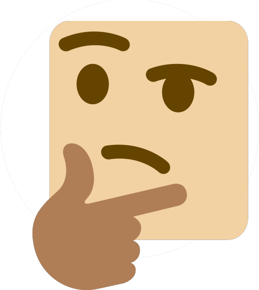 Discord Emojis Transparent - Emoji Pensativo Meme Png Clipart (600x600), Png Download