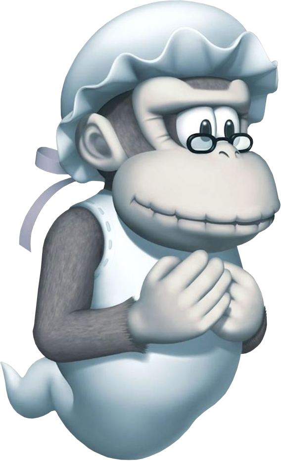 Super Mario Wiki Β - Dark Kong Wrinkly Kong Clipart (568x930), Png Download