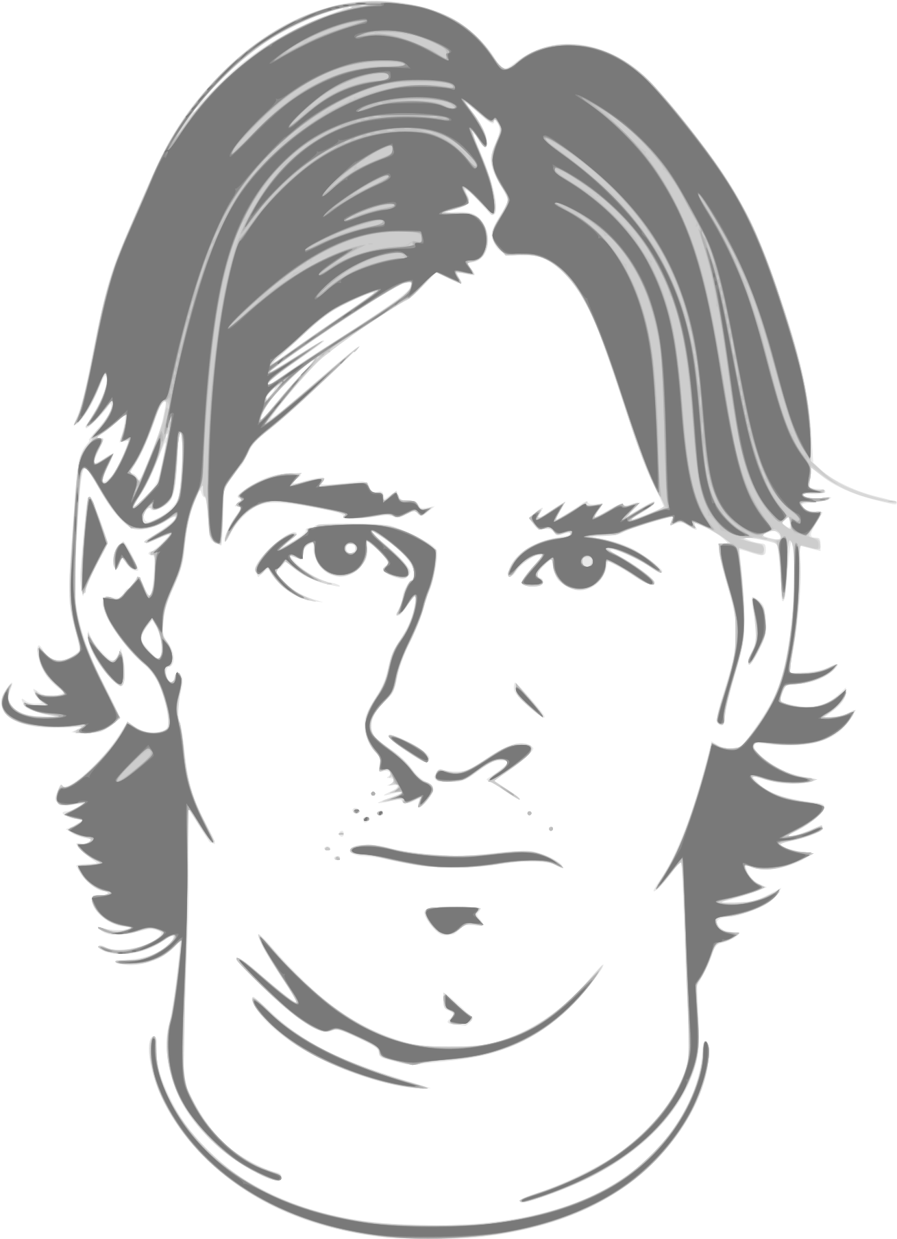 Big Image - Messi Drawing Clipart (1697x2400), Png Download