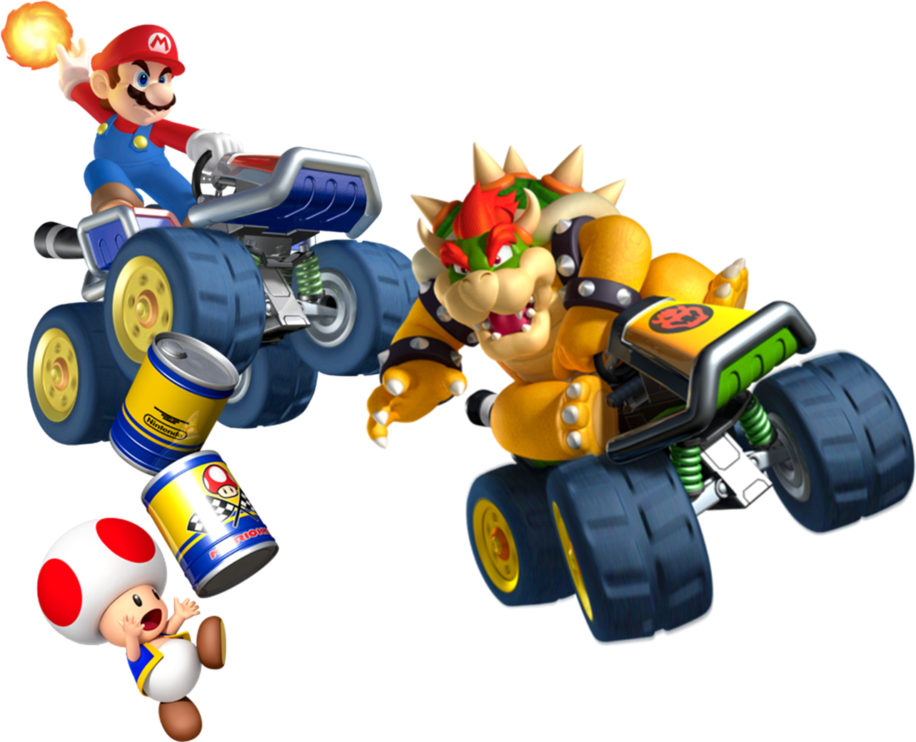 Mario Kart Bowser Toad Clipart (1303x1038), Png Download