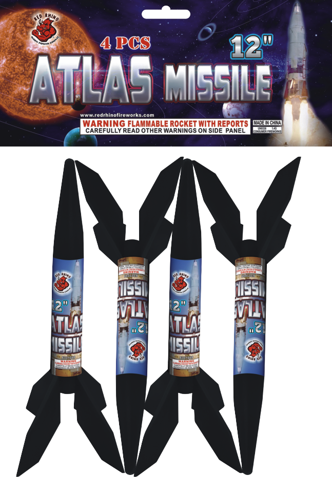 12" Atlas Missile - Missile Clipart (647x931), Png Download