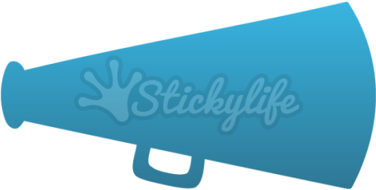 Megaphone Temporary Tattoos - Purple Megaphone Clip Art - Png Download (587x543), Png Download