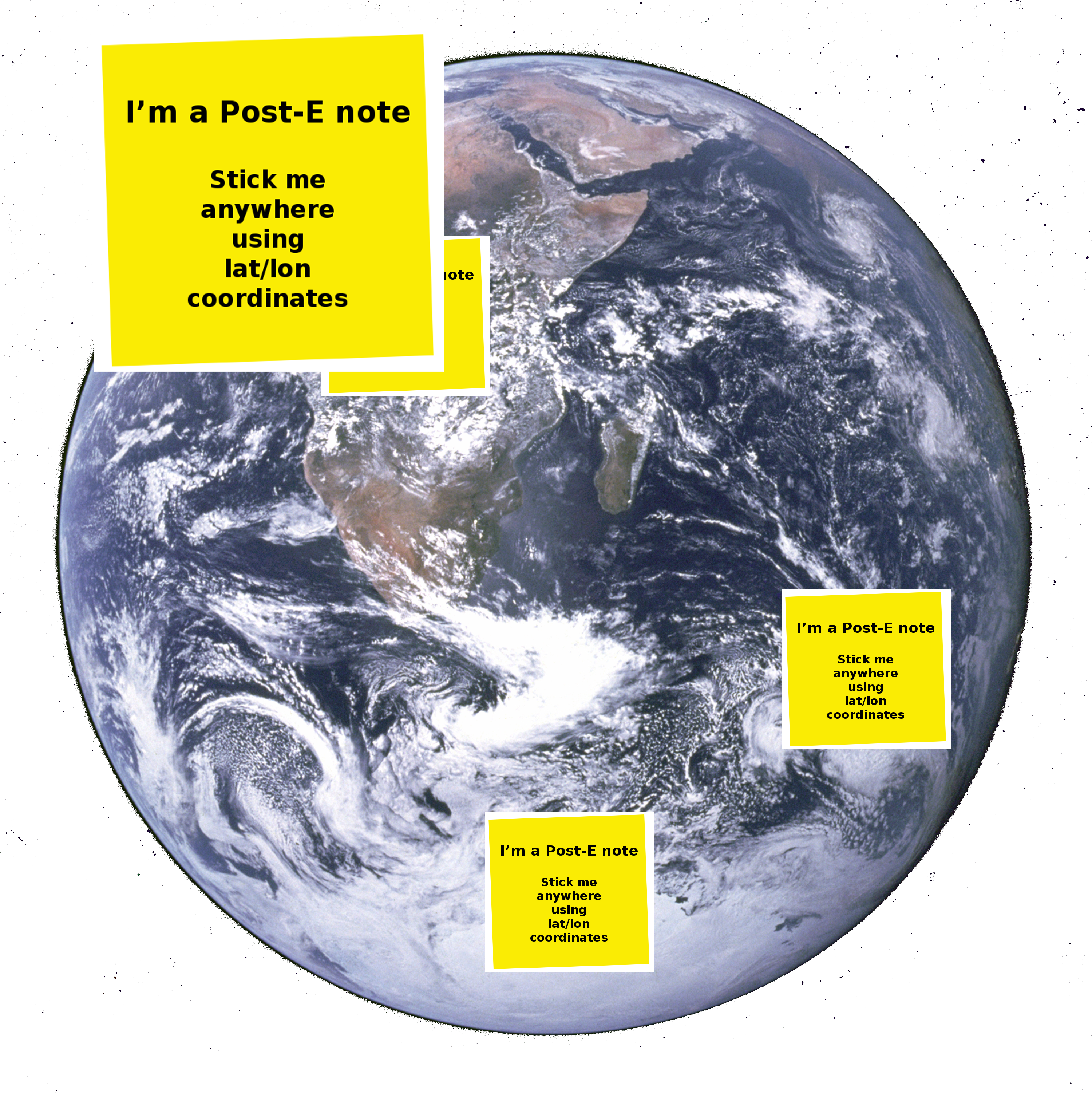 File - Postenotes - Does Planet Earth Look Like From Space Clipart (3000x3002), Png Download