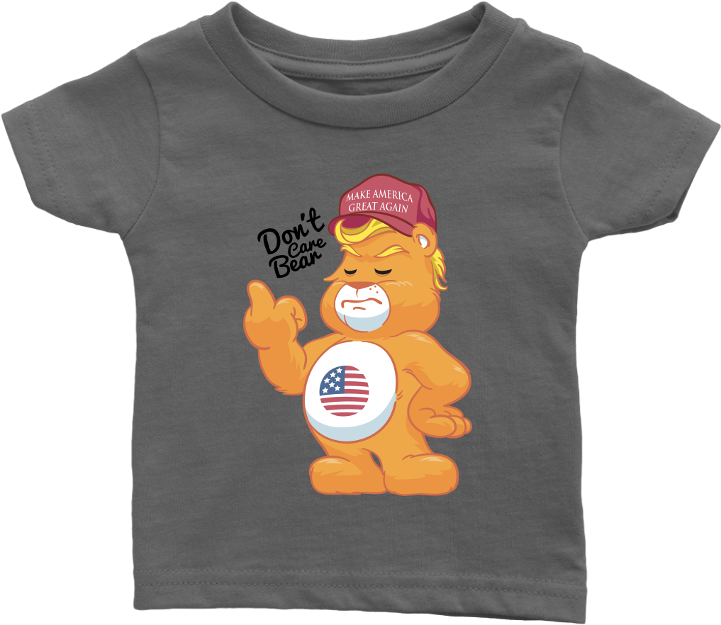 Don't Care Bear W/ Make America Great Again Hat Adult Clipart (1017x882), Png Download