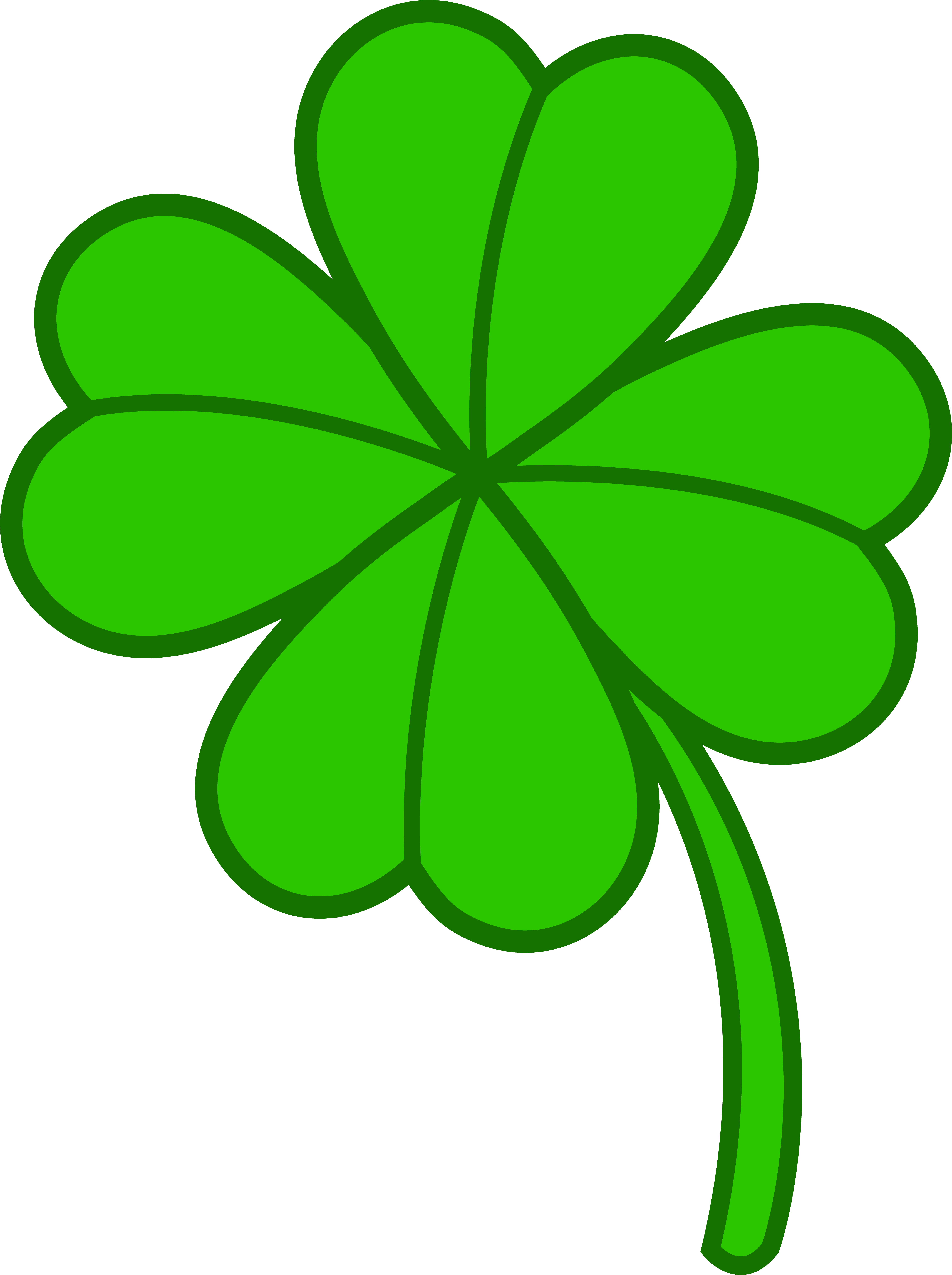 Little 4 Leaf Clover - Four Leaf Clover Clip Art - Png Download (5328x7134), Png Download