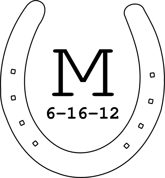 Svg Royalty Free Download Horseshoe Clipart Black And - Colts Logo White Png Transparent Png (552x594), Png Download