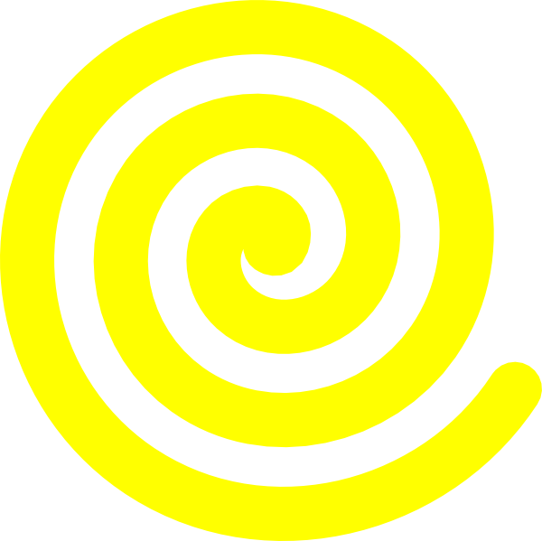 Spiral Clipart Yellow - Black And Yellow Spiral Gif - Png Download (600x599), Png Download