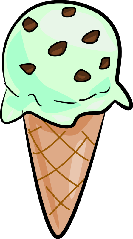 Ice Cream Cone The Totally Blog Food Clipart - Mint Chocolate Chip Clip Art - Png Download (446x800), Png Download