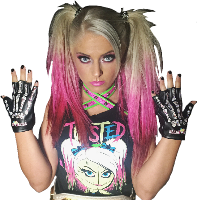 Alexa Bliss With Gloves Clipart (656x656), Png Download