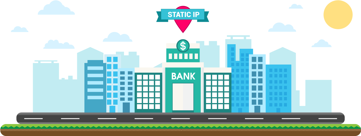 Assigning A Static Ip Address Or A Set Of Ips To Your - Bank Illustration Png Clipart (1500x600), Png Download