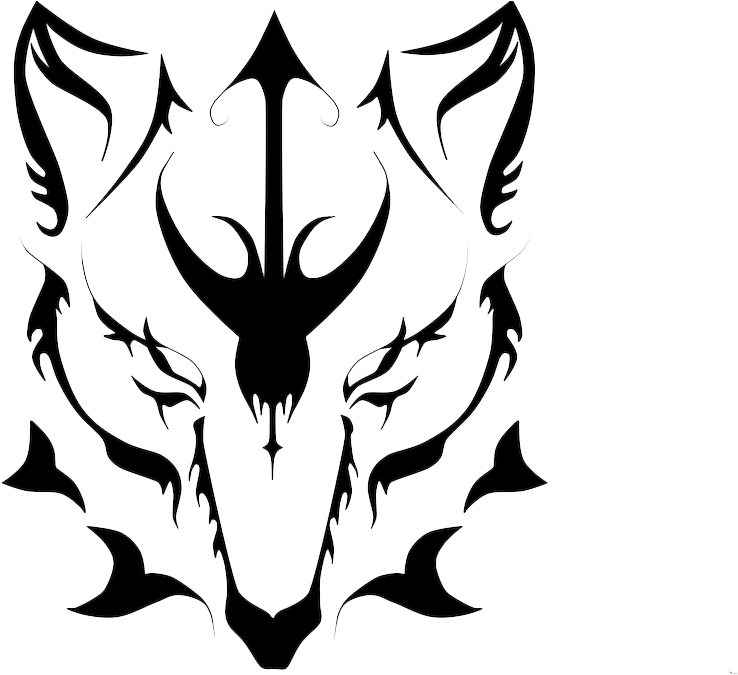 Wolf Tattoos Png Picture - Tribal Wolf Face Tattoo Clipart (900x675), Png Download