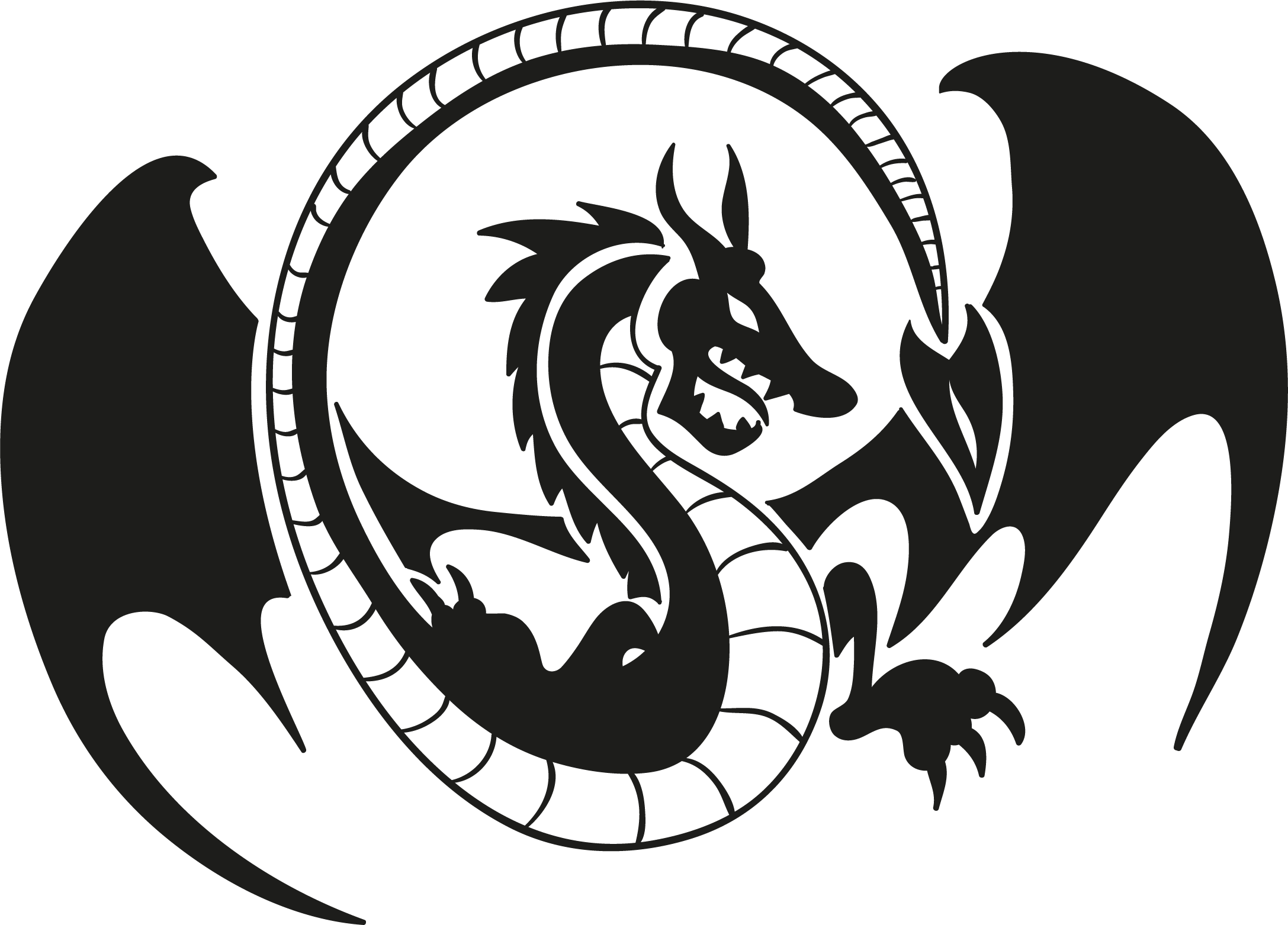 Dragon Tattoos Clipart Transparent Background - Dragon Tribal - Png Download (2175x1563), Png Download