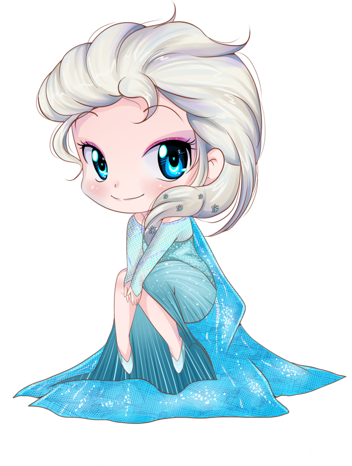 Queen Elsa - Elsa Frozen Chibi Clipart (830x963), Png Download