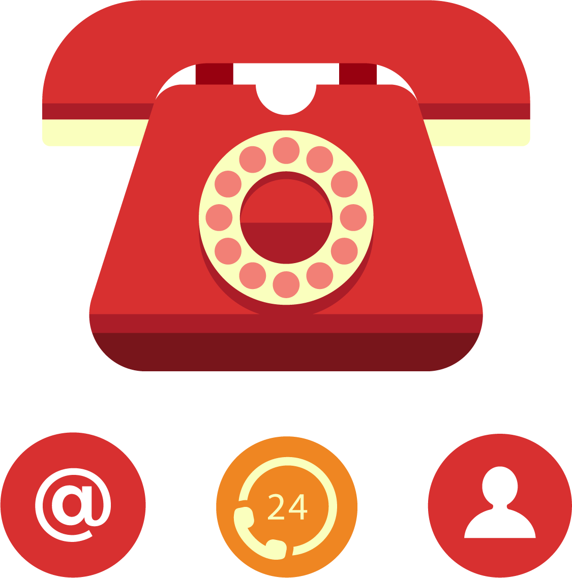 Telephone Clipart - Contact Rate - Png Download (1125x1138), Png Download