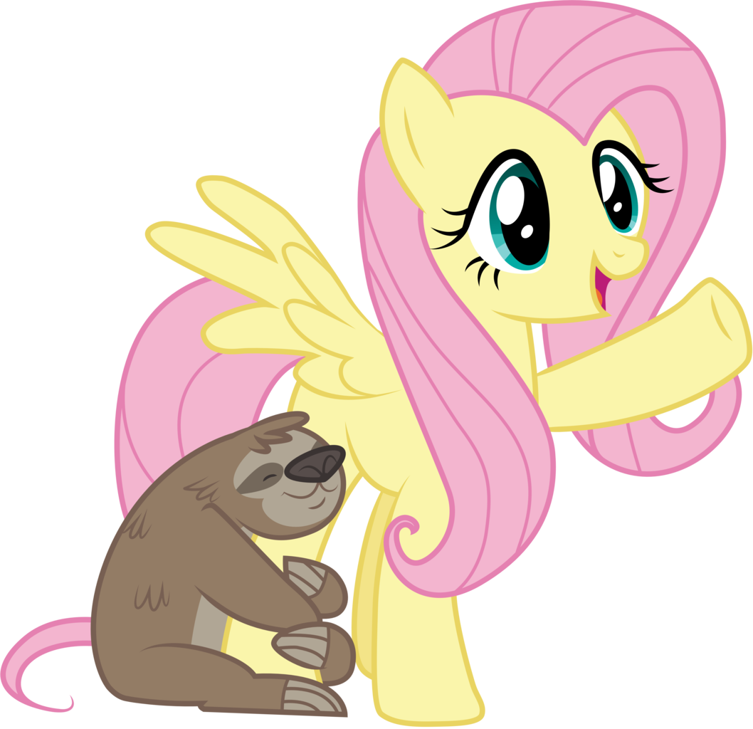 Lorthiz, Cute, Fluttershy, Lola The Sloth, Open Mouth, - Fluttershy Sloth Clipart (1058x1024), Png Download