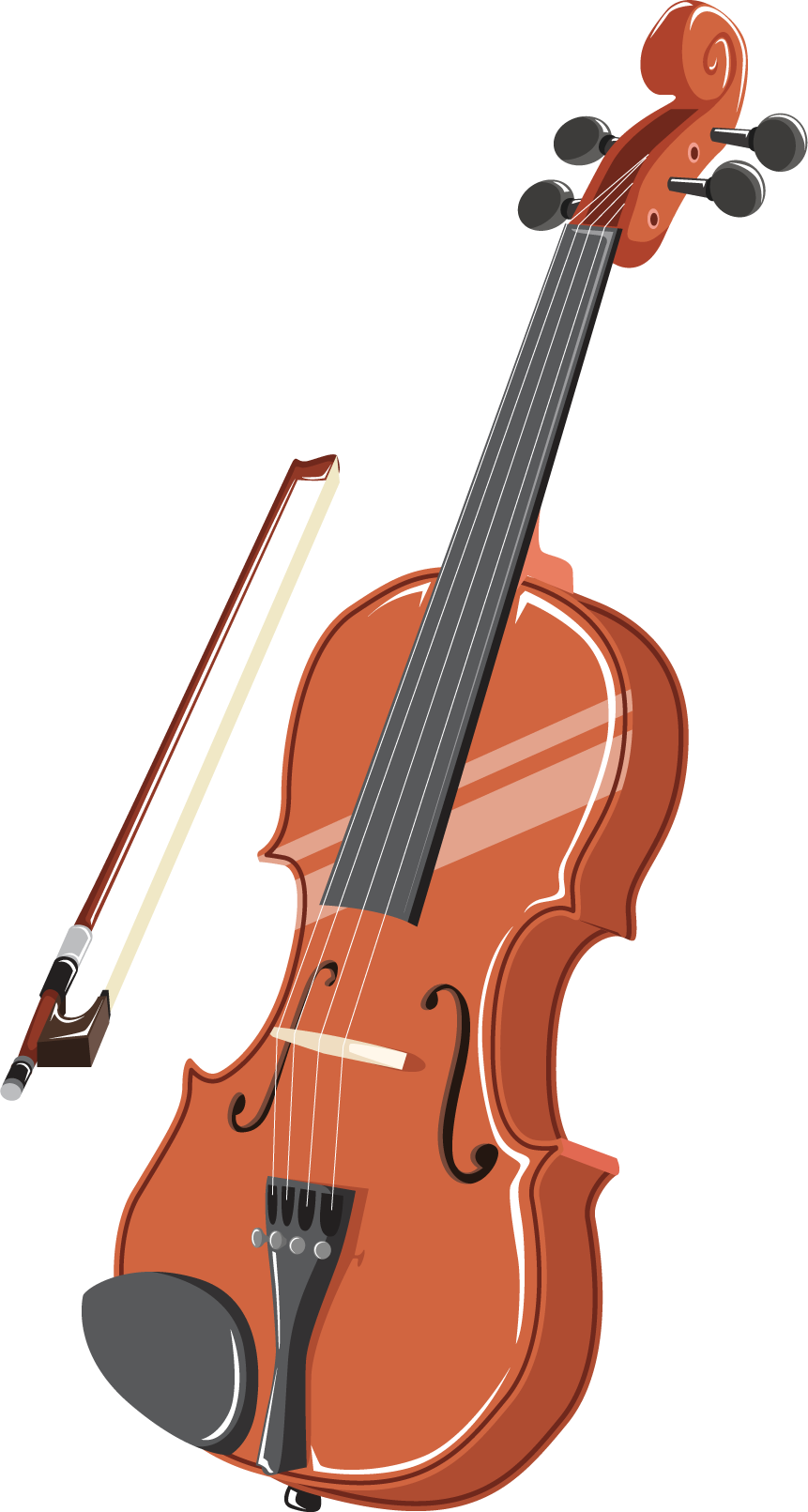 Violin Clipart - Clipart Images For Violin - Png Download (861x1611), Png Download