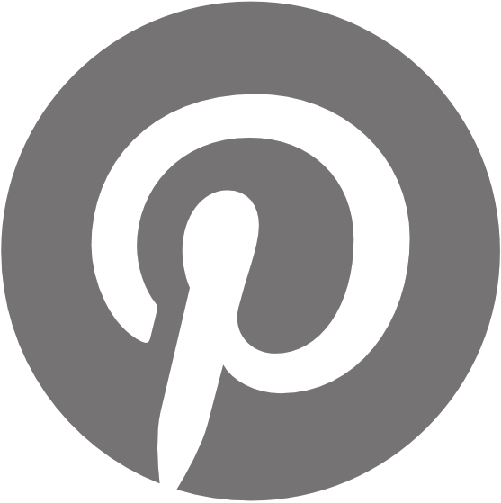 Pinterest Logo - Grey Pinterest Logo Png Clipart (604x600), Png Download