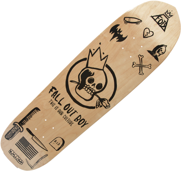 Blonde Skate Deck - Fall Out Boy Skateboard Clipart (600x600), Png Download