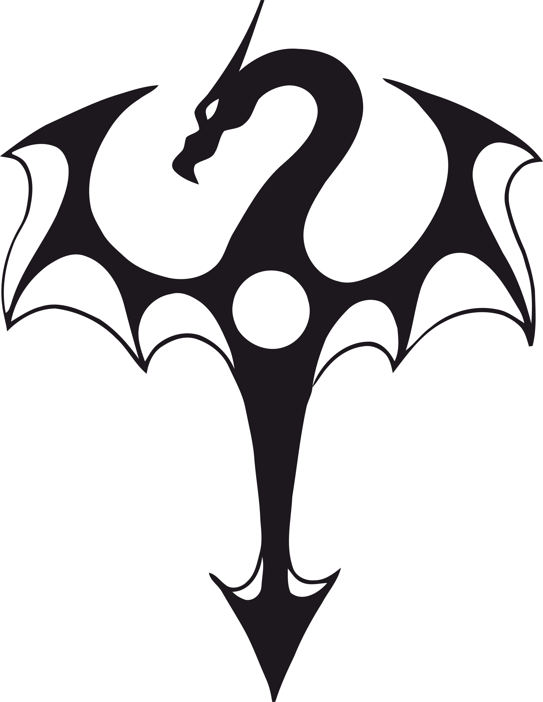 Clip Free Stock Dragon Big Image Png - Tribal Dessin Dragon Transparent Png (1806x2336), Png Download