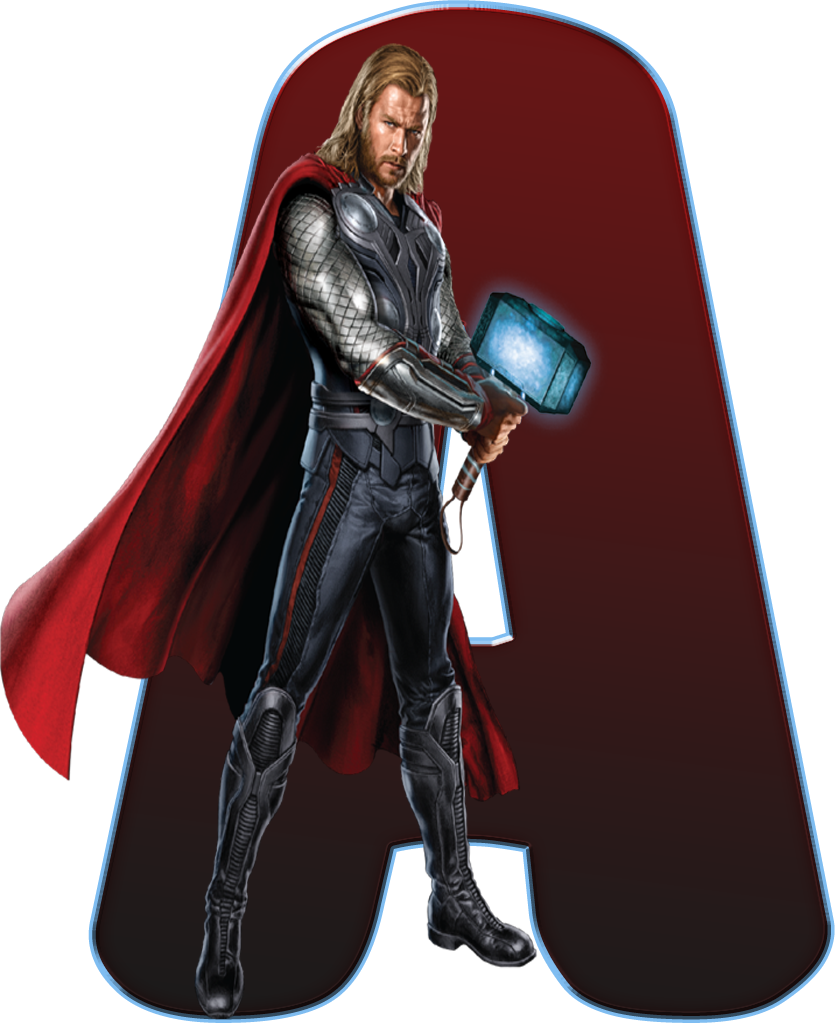 Thor, Hulk Spiderman, Creative Lettering, Superhero - Letras Para Imprimir Thor Clipart (835x1024), Png Download