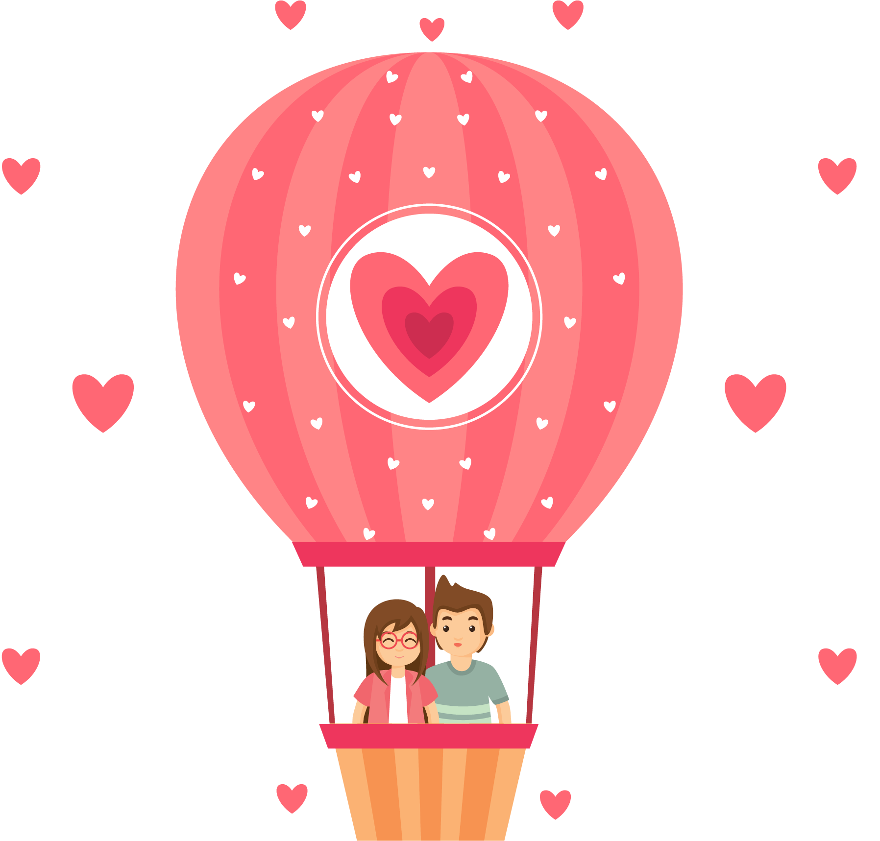 Vector Free Library Hot Couple Illustration On Transprent - Love Couple Vector Png Clipart (1800x1800), Png Download