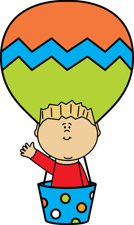 Boy In A Hot Air Balloon - Girl In Hot Air Balloon Clipart - Png Download (446x747), Png Download