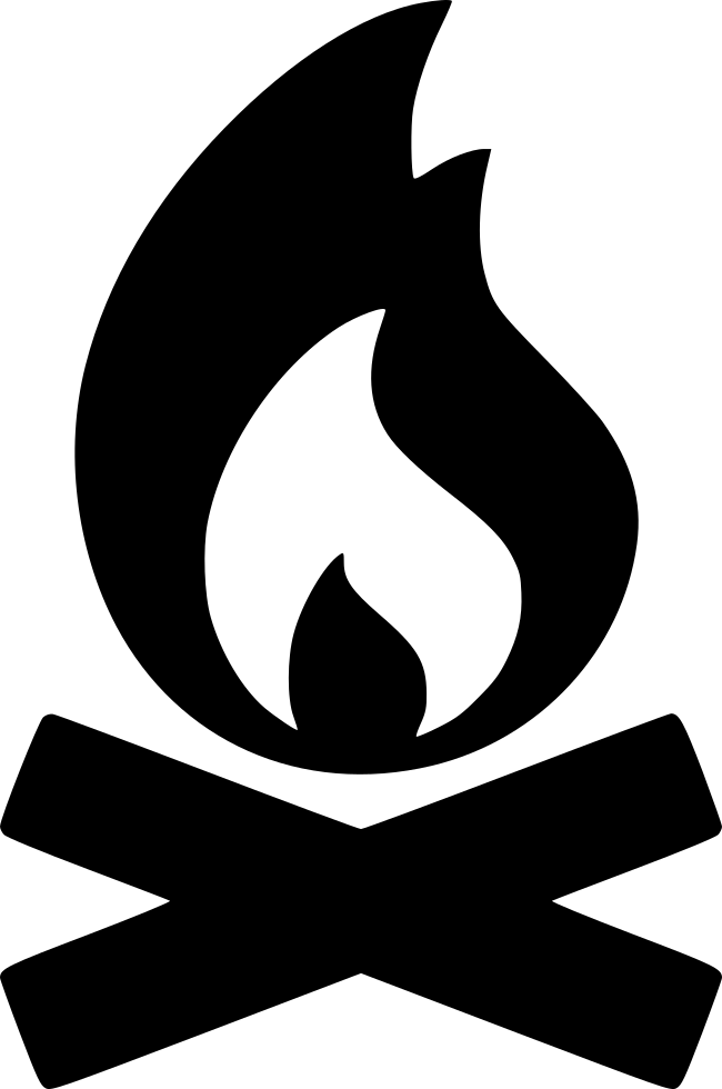 Campfire Fire Svg Png Icon Free Download - Crescent Clipart (650x980), Png Download